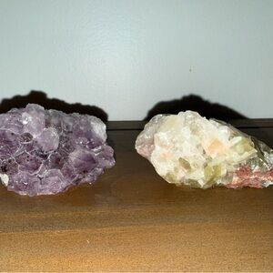 Amethyst and Quartz Crystal Set